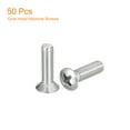 thumbnail image 3 of Unique Bargains Vis de Machine à Tête Ovale M5x18mm, Lot de 50 Vis à Tête Fraisée Légèrement Relevée en Acier Inoxydable 304, 3 of 5