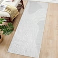 thumbnail image 6 of Tzou 2x6 Non-Shedding Washable Runner Rugs for Kitchen, Nonslip Contemporary Striped Carpet for Entryway Living Room, White/Grey, 6 of 7