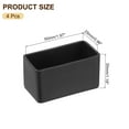 thumbnail image 2 of Uxcell 4 paquetes de protectores de patas de silla rectangulares, cubierta de patas de mesa de 1" x 2", negra, 2 of 6