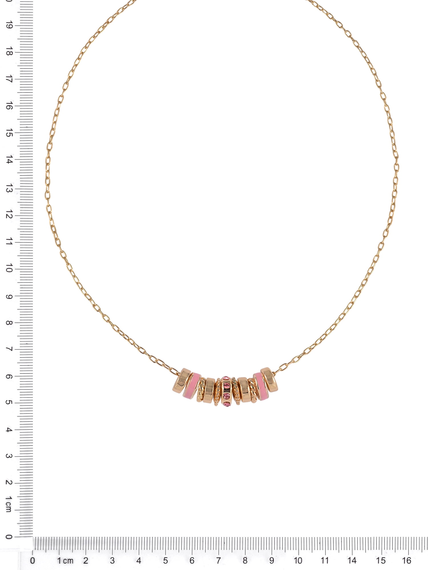 Time and Tru Goldtone Chain with Rose Birthstone "October" Necklace