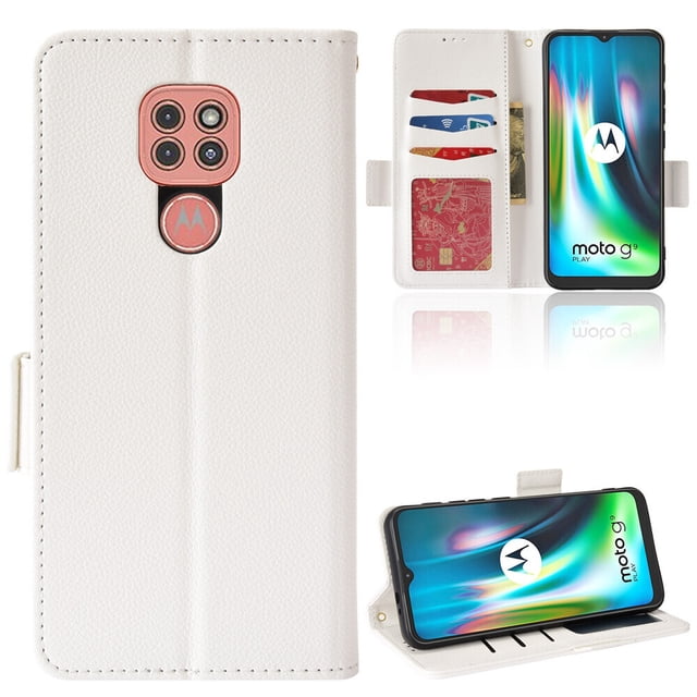 Motorola MOTO E7 Plus Case , PU Leather Flip Cover Card Slots Magnetic Closure Wallet Case for Motorola MOTO E7 Plus