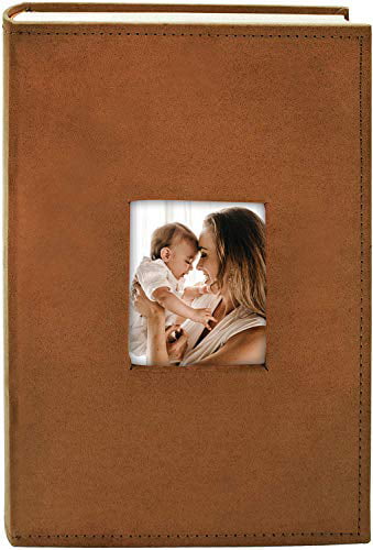 Holds 300 4x6 Pictures Golden State Art Photo Album Brown Suede Cover 3 per Page 