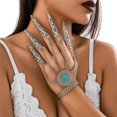 thumbnail image 1 of Chain Claw Rings Bracelets Finger Rings Bracelets Chain Bracelet with Finger Nails Tip Claw Rings Ancient Queen Costume Multicolor, 1 of 4