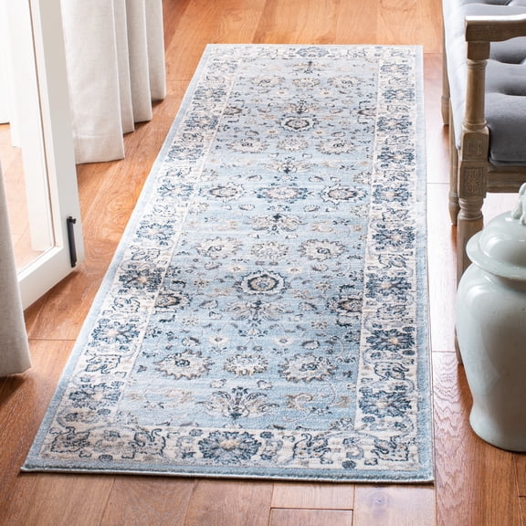Safavieh Isabella Kiana Oriental Runner Rug, Light Blue/Cream, 2'2" x 8'