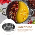 thumbnail image 3 of IFANLANDOR Stainless Steel Divided Hot Pot Yin Yang Nonstick Stockpot Induction Cooker Kitchen Pot 1 Set, 3 of 8