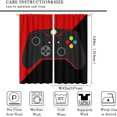 thumbnail image 2 of Video Game Curtains, Game Gamepad Red Decor Window Drape Boys Curtains Thermal for Bedroom 42'''' W x 84'''' L x2【Decor】, 2 of 6