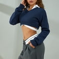 thumbnail image 4 of KOMOO Women Ribbed Knit Crop Top Long Sleeve Cropped Sweater Solid Color Casual Knitted Crop Pullover, 4 of 9