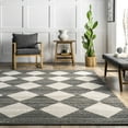 thumbnail image 5 of nuLOOM Gianna Contemporary Geometric Checker Tile Area Rug, 5' x 5', Square, Gianna Grey, 5 of 6