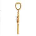 thumbnail image 2 of 14kYellow Rose Gold Cross Flower Design Pendant, 2 of 4