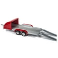 thumbnail image 3 of Four Wheel Open Car Hauler Trailer Red for 1/18 Scale Models by Autoworld, 3 of 4