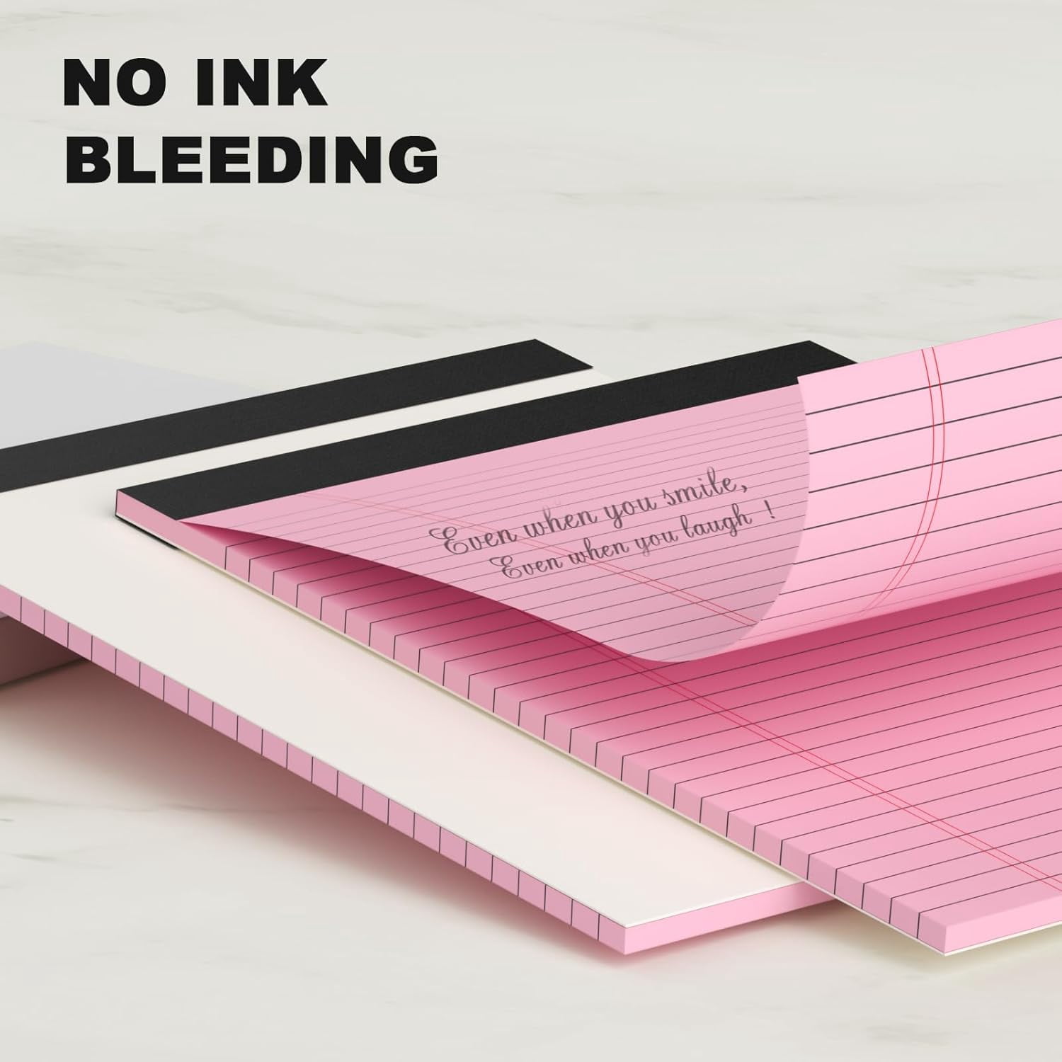 AllWays Plaza Colored Legal Pads 8.5 x 11 Note Pads 8.5 x 11 inch, Wide Ruled Clear Print Writing Pads 30 Sheets/Pad, 80gsm Colored Paper, Perforated Notepad with Sturdy Back (3 Pads)