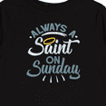 thumbnail image 4 of Inktastic Saint on Sunday Boys or Girls Long Sleeve Toddler T-Shirt, 4 of 5