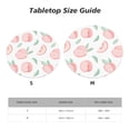 thumbnail image 7 of YFYANG Round Fitted Table Cloth, Waterproof Pink Watercolor Peach Doodle Pattern Polyester Table Cover, Indoor Outdoor Decorative Tablecloths with Elastic Edge, 7 of 7