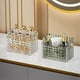 thumbnail image 2 of Cosmetic Organizer, Transparent Diamond Crystal Cosmetic Organizer, Skin Care Organizer, For Dresser Decoration, Bathroom Countertop (White), 2 of 4