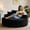 Black, variant on 55'' Oversized Round Chaise Lounge Chair Indoor, Upholstered Corduroy Cloud Circle Chair with 3 Pillows, Deep Seat Circle Single Cloud Lounge for Living Room
