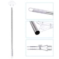 thumbnail image 4 of Unique Bargains 32' x 5' Handheld Sign Stand Sign Stands for Display Sign Holder Stand Holder Metal Fan-Shaped, Silver, 4 of 5