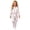 F211-White, variant on FYDUU Girls Pajamas Bow Printed Long Sleeve Button Down Shirt and Pants Soft Sleepwear Kids Nightwear Fall Loungewear Sets 3-4 Years