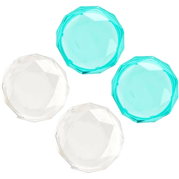 1 Box 4Pcs 2 Colors Diamond Thumb Grips Caps 0.79in Plastic Clear Console Joystick Covers Protective Anti-Slip Analog Stick Thumbstick Button Cover for Switch Controller Clear Green