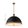 thumbnail image 5 of Alora Lighting PD331024MWVB Doral 3 Light 25" Wide Pendant - Matte White / Vintage Brass, 5 of 5