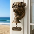 thumbnail image 2 of YZEGDCH Dog Themed Welcome Doorbell Welcome Home Decorations Cast Iron Resin Vintage Decorative Hanging Bell for Entryways,Yard,Garden,Outdoor(Pug) Home, 2 of 7