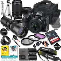 Nikon Z5 Mirrorless Camera with Z DX 16-50mm f/3.5-6.3 VR And 50-250mm f/4.5-6.3 VR & 420-800mm f/8 Lens   64 GB Memory   Extra Battery   Camera Case   More (27pc Bundle)