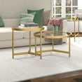 thumbnail image 4 of Evelyn&Zoe Quentin 30" Wide Round Coffee Table in Brass, 4 of 7