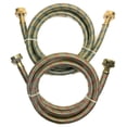 thumbnail image 7 of Premium Stainless Steel Washing Machine Hoses, 6 Ft Burst Proof 2 Pack Red and Blue Striped Water Connection Inlet Supply Lines - Lead Free, 7 of 7