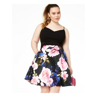 B. Darlin Womens Juniors Skater Glitter Mini Cocktail and Party Dress -  Walmart.com