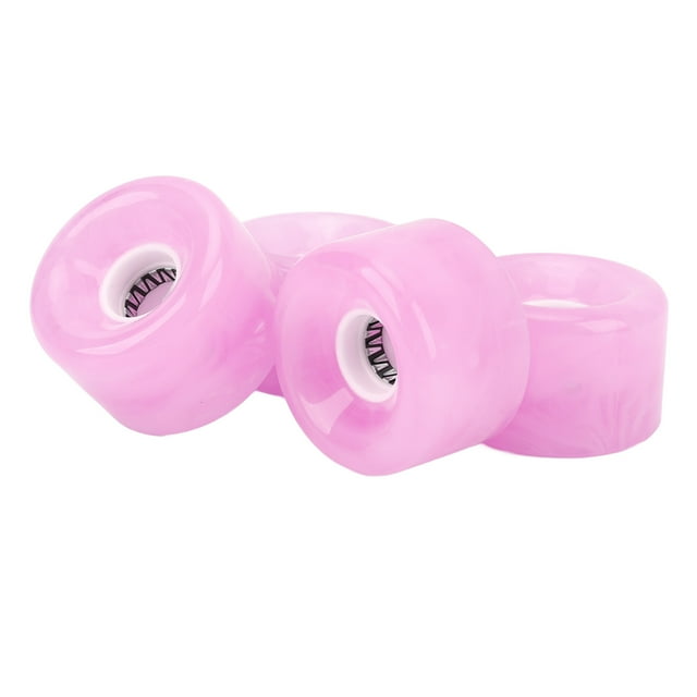 Juego De 4 Ruedas Para Monopatín De 52 Mm, Dureza 78A, Repuesto De Ruedas De PU Translúcidas Intermitentes De Alto Rebote Con Rodamientos Profesionales Para Longboards Y Cruceros
