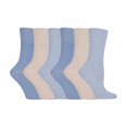 thumbnail image 1 of Gentle Grip - 6 Pairs Ladies Gentle Grip Non Elastic Crew Socks, 1 of 2