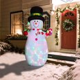 thumbnail image 2 of YHAJDS 70.86 Inch Christmas Inflatables Snowman, Funny Blow Up Snowman Outdoor Christmas Yard Decoration with Branch Hand, LED Light Blow Up Holiday Indoor Outdoor Party Garden Yard Decorations, 2 of 6