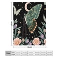 thumbnail image 2 of GXFC butterfly flowers crescent moonl blanket, comfortable and soft, warm casual blanket, printed design, winter sofa dormitory home decoration, must-have travel product. Size is 60x80 inches., 2 of 9