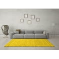thumbnail image 3 of Ahgly Company Machine Washable Indoor Rectangle Abstract Yellow Modern Area Rugs, 5' x 7', 3 of 4