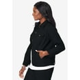 thumbnail image 3 of Jessica London Women's Plus Size Classic Cotton Button Down Denim Jean Jacket, 3 of 5