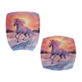 thumbnail image 4 of SCRAWLGOD Horse Sunset Set of 2 Breathable Cover for Office Chair Seat Elastic Breathable Boss Chair Slipcovers Easy to Remove Stain Resistant Chair Protector, 4 of 7