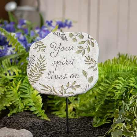 Memorial Garden & Memorial Stone, Your Spirit Lives On Cement Fern Garden Stone