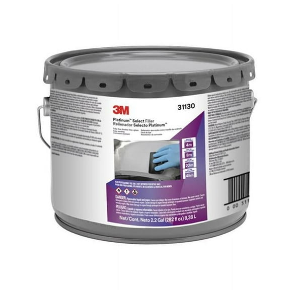 3M 31130 Body Filler, 3 gal Pail, Lavender, Paste