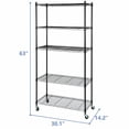 thumbnail image 2 of 2PCS 5-Tier Shelves Wire Unit Rack Storage Rolling with 4 Wheel Casters Indoor, 2 of 10