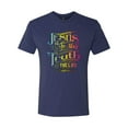 thumbnail image 2 of Wild Bobby, Jesus Is The Way John 14:6 Bible Verse, Inspirational/Christian, Men Premium Tri Blend Tee, Vintage Navy, Large, 2 of 3
