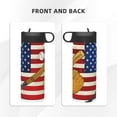 thumbnail image 3 of Easygdp American Flag And Baseball 18oz Sports Insulated Kettle With Straw Insulated Water Bottle For Running Hiking Cycling Climbing Man'S Womens Sports Water Bottle, 3 of 8