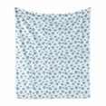 thumbnail image 1 of Shells Soft Flannel Fleece Throw Blanket, Moon Shell Inspired Vortex Shape Aquatic Watercolor Painting Design, Cozy Plush for Indoor and Outdoor Use, 50" x 60", Pale Blue White and Blue, by Ambesonne, 1 of 6