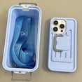 thumbnail image 1 of ZENMELE - Minifunda tipo maleta cruzada para teléfono 14 Plus, creativa y moderna, con forma de caja de almacenamiento, multifuncional, pequeña, tipo cartera cruzada para mujer (azul), 1 of 4