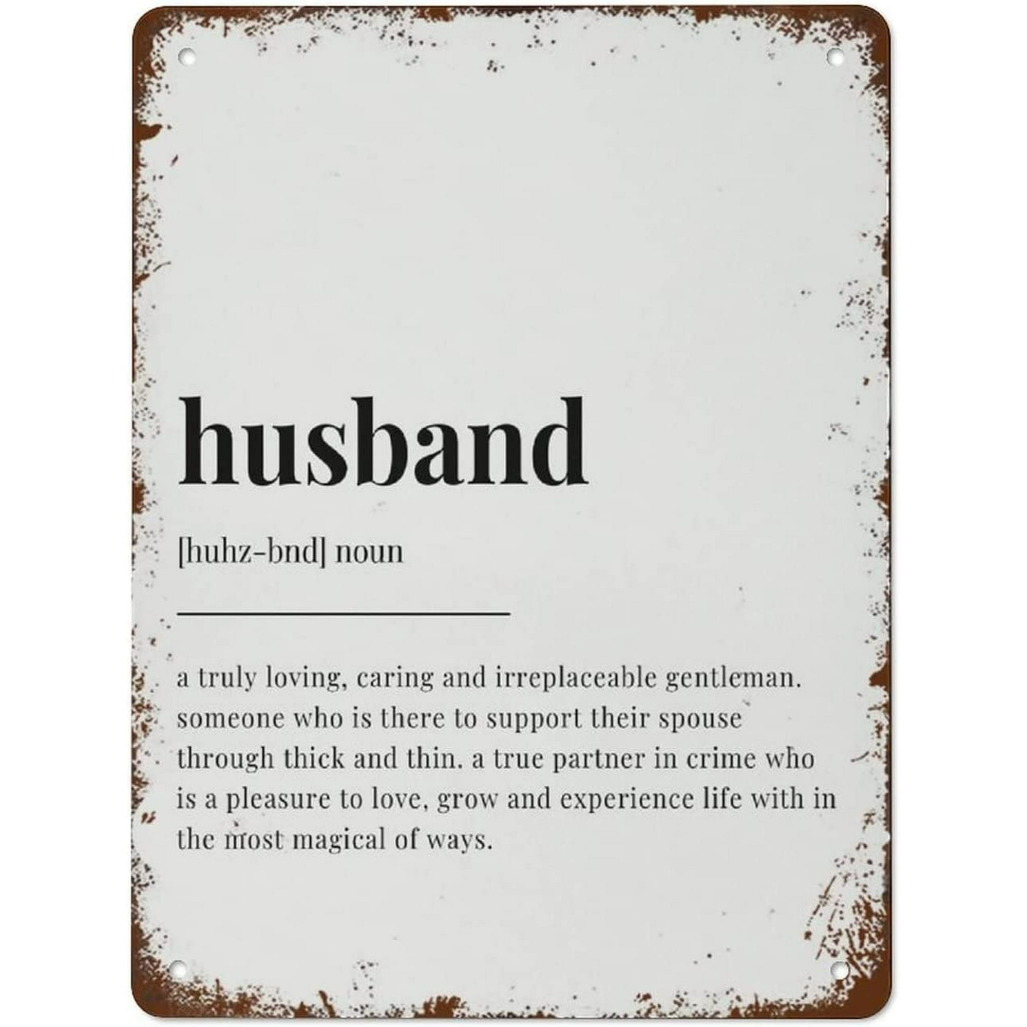 Metal Tin Sign Vintage Metal Signs Husband Definition Meaning ...