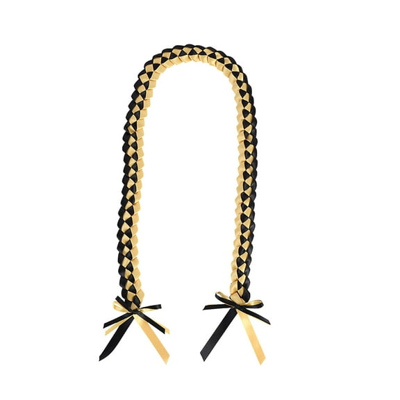 ZSBCMY Multicolor Graduation Ribbon Leis Necklace, Braid Lei for Graduation Party, Customizable Satin Lei for Students, Perfect for Graduation Ceremony and Photos