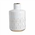 thumbnail image 3 of A&B Home 10" Vase - Gloss White, Gold, 3 of 4