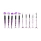 thumbnail image 1 of Conjunto de brochas de maquillaje de sirena de 10 piezas para baño, mango de plástico morado, pelo de nylon, 1 of 1