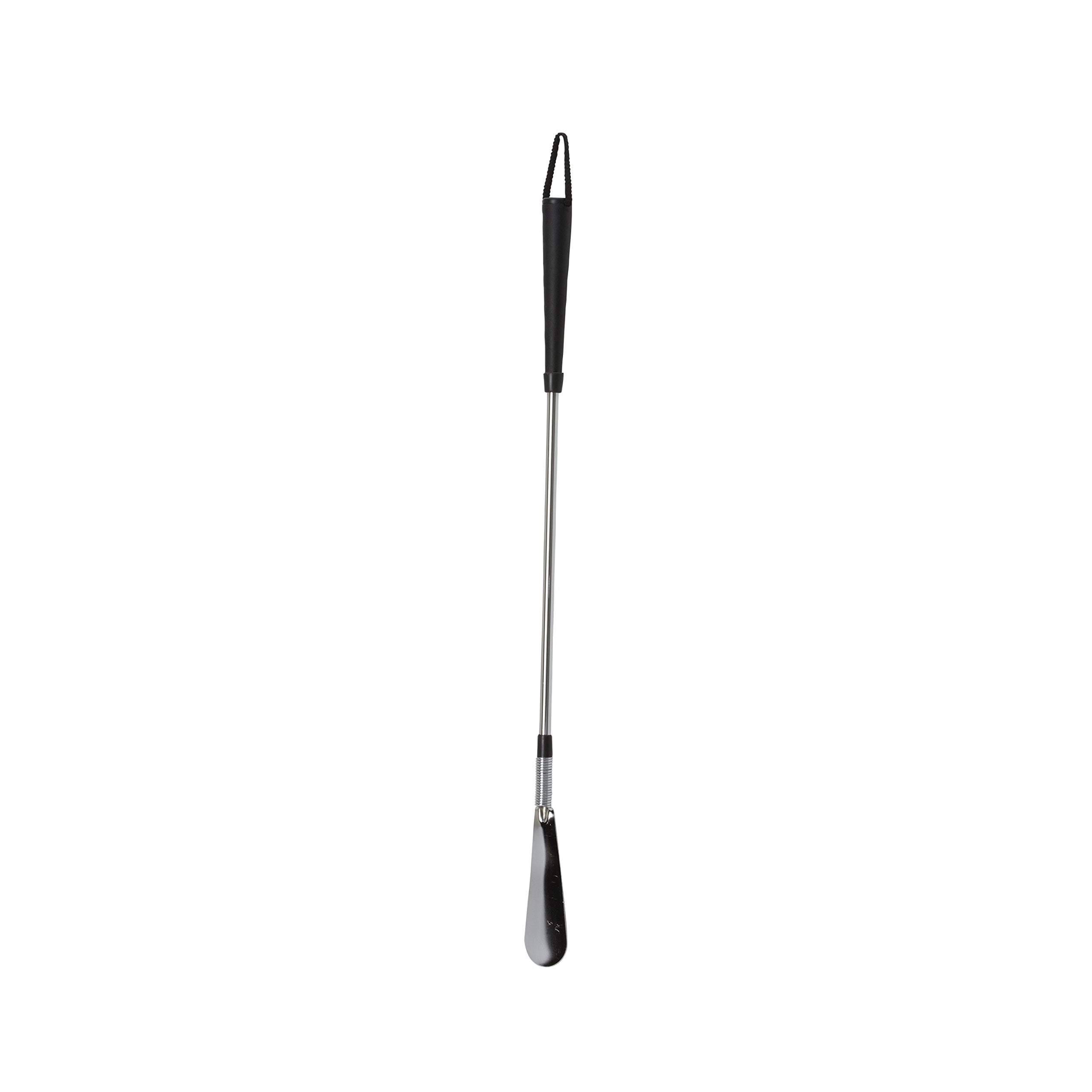 Mabis DMI Long Handled Shoe Horn with Flexible Head, Metal, No Bend