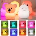 thumbnail image 2 of Dww-Luz Nocturna para Niños, Lámpara De Noche Led con Luz Táctil, Lámpara Sensible Recargable USB De 9 Colores, Lámpara De Silicona, Lámpara De Mesita De Noche, Atmósfera Luminosa, 2 of 5