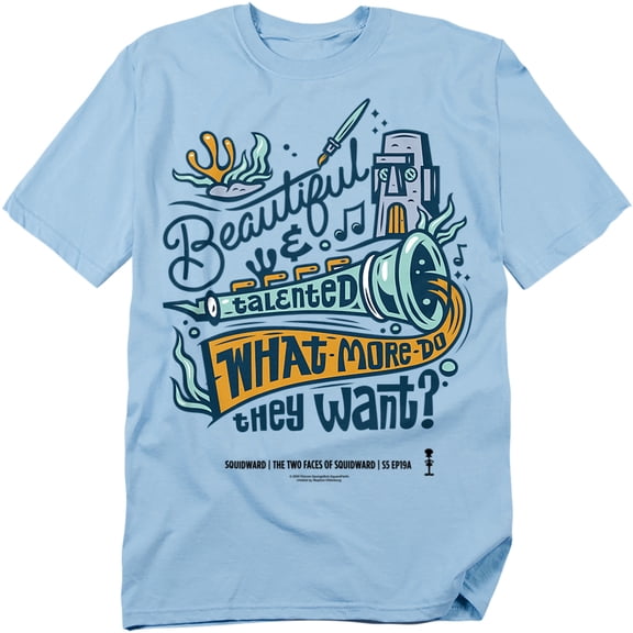 Spongebob T-Shirt Squidward Clarinet Unisex Graphic Tee for Men & Women
