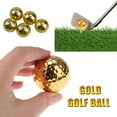 thumbnail image 2 of Gold Golf Ball Golf Swing Putter Training Practice Balls Exquisite Golden Plated Training Ball For Golfer Training Aid Accessory gold, 2 of 5
